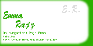 emma rajz business card